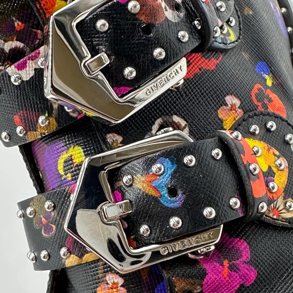 Givenchy Night Pansy Stud & Buckle Drop-Kickers WOMENS SZ 38.5 - Picture 11 of 15